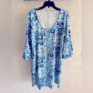 Lilly Pulitzer XL Blue Floral Dress